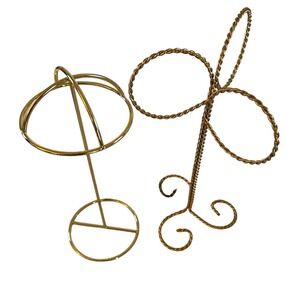 Tripar Vtg Gold Rope Towel Holder & Standing‎ Wig,Cap Racks Holder Organizer